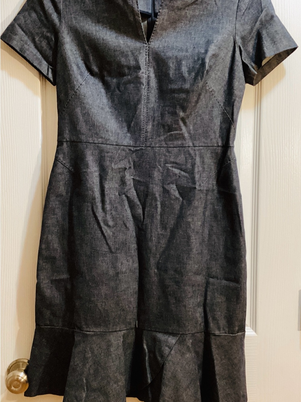 Banana Republic Gray Denim-Inspired Shift Dress